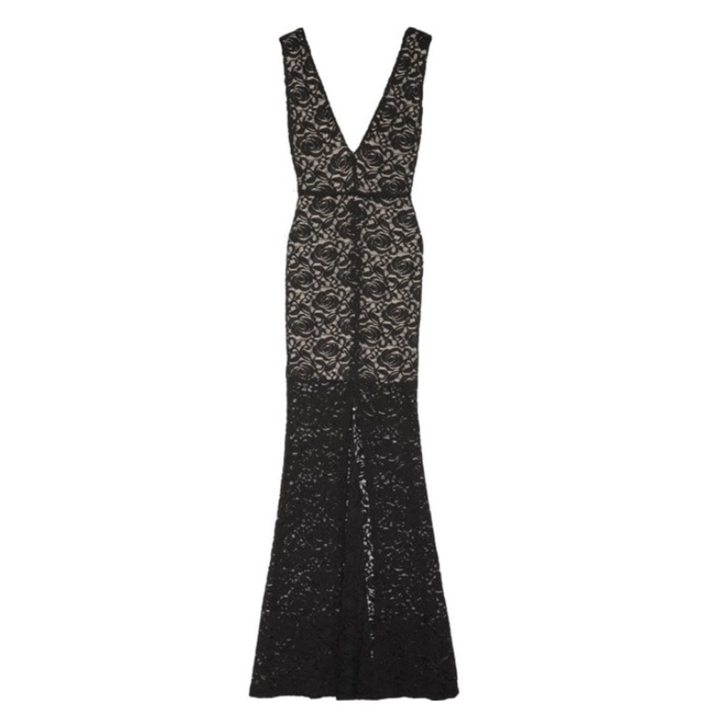 Alice & Olivia black lace gown